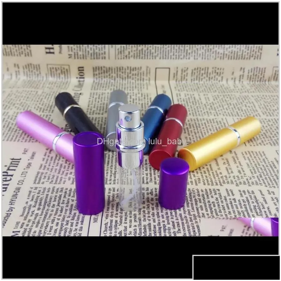 5Ml Mini Spray Portable Perfume Bottle 5Ml Aluminium Perfume Atomiser Atomizer Glass Travel Refillable Empty Cosmetic Container Nem3Z