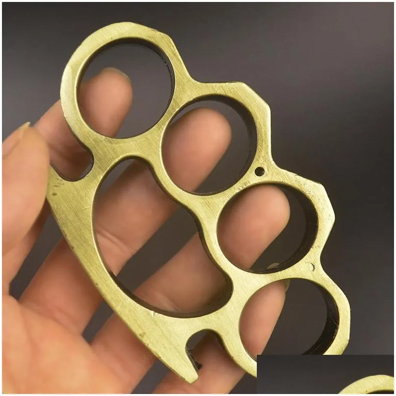 beautiful color metal knuckle duster four finger tiger fist buckle outdoor camping safety defense pocket edc tool