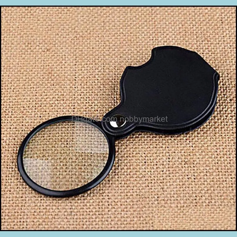 50mm 10x Magnifier folding Hand-Hold Reading Magnifying Lens Glass Foldable Jewelry Loop Jewelry Loupes ready to ship