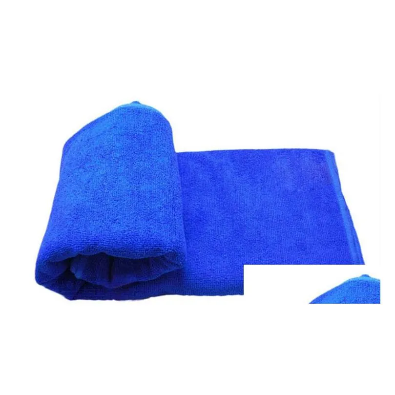 blue soft absorbent wash cloth car towel microfibre car wash cloth 70cmx30cm