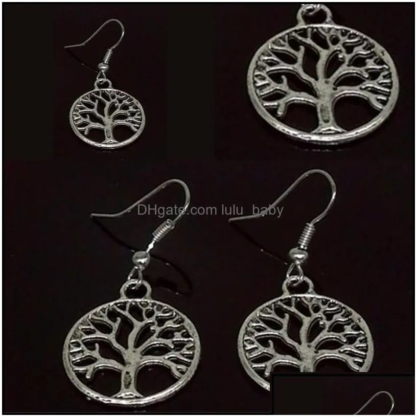 Dangle Chandelier Earrings Jewelry Tree Of Life Hollow Trees Eardrop Sier Plated Retro Fashion Lady Big Earring 0 8Zk J2B Drop Delivery