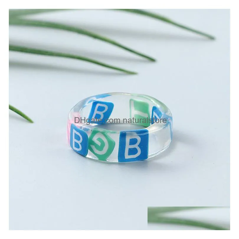 creative butterfly handmade colorful strawberry lemon  ring fashion resin transparent inside fruit finger rings for girl jewelry