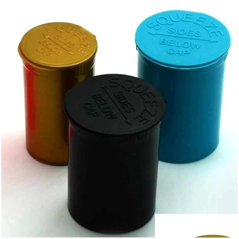 19 dram squeeze  top bottle dry herb pill box case herb container airtight waterproof storage case smoking tobacco pipes stash jar 408