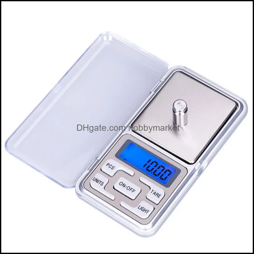 Free DHL 100/200/500g x 0.01g and 500g x0.1g Electronic Digital Pocket Jewelry Scale Balance Pocket Gram LCD Display