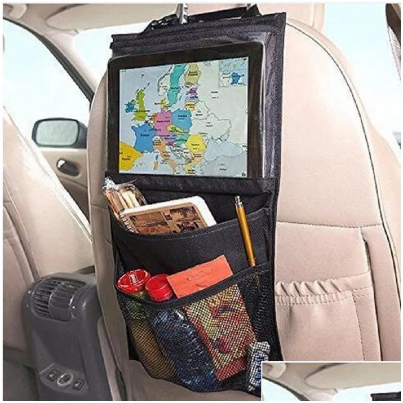 auto car seat organizer holder multi-pocket travel storage hanging tablet mummy bags baby car seat back bag for ipad hanging bag