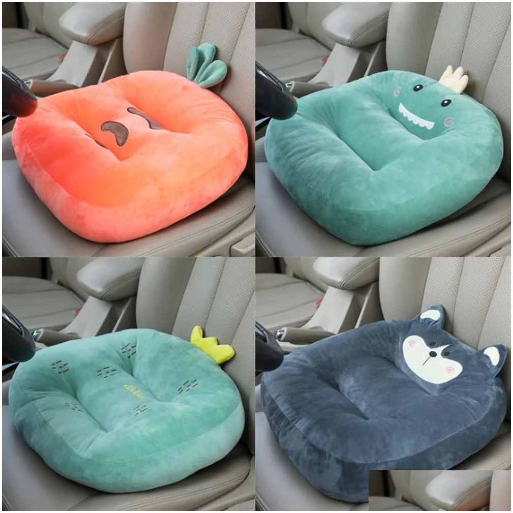 cute cartoon car seat heightening cushion car seat padded cushion multifunctional protector for autumn and winter warmth padded cushion