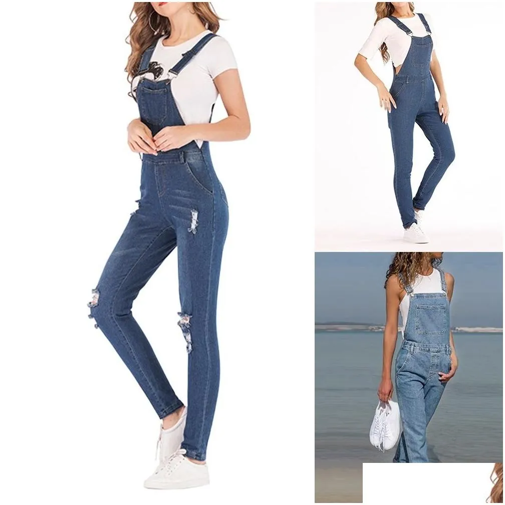 nibesser women casual demin jumpsuit trousers jeans ladies overalls slim jeans rompers female casual plus size summer outfits y200904