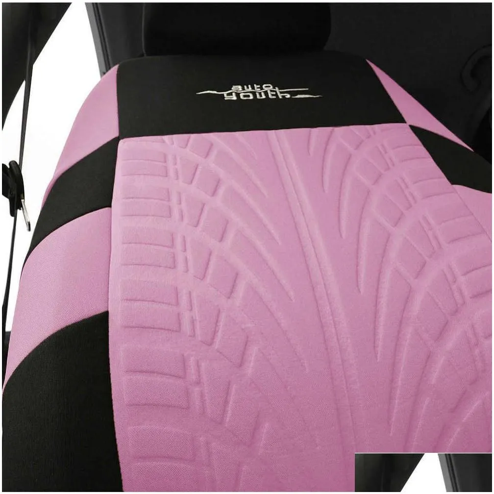 car seat covers autoyouth full car seat covers set universal polyester fabric auto protect covers car seat protector pink for women girls