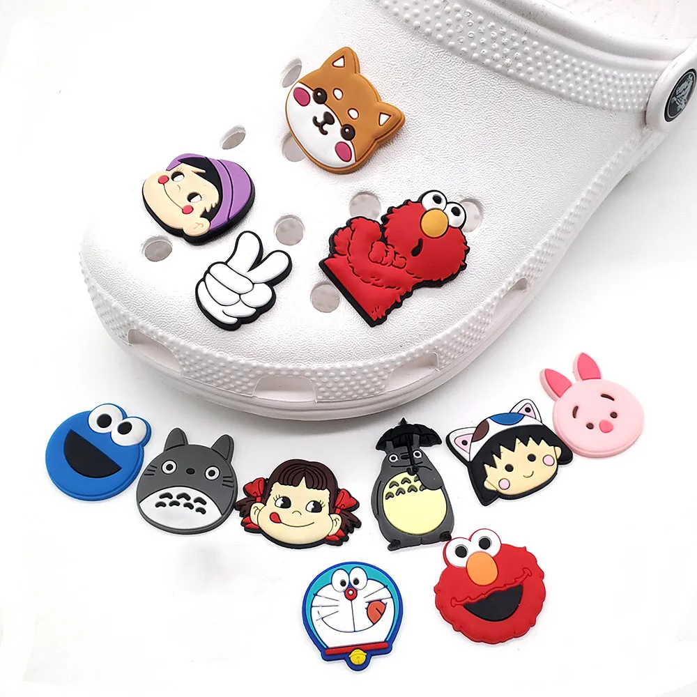 1pc cute cartoon character pvc shoe charms buckles decoration fit jibz clog clogs sandals ornaments kids xmas party gifts