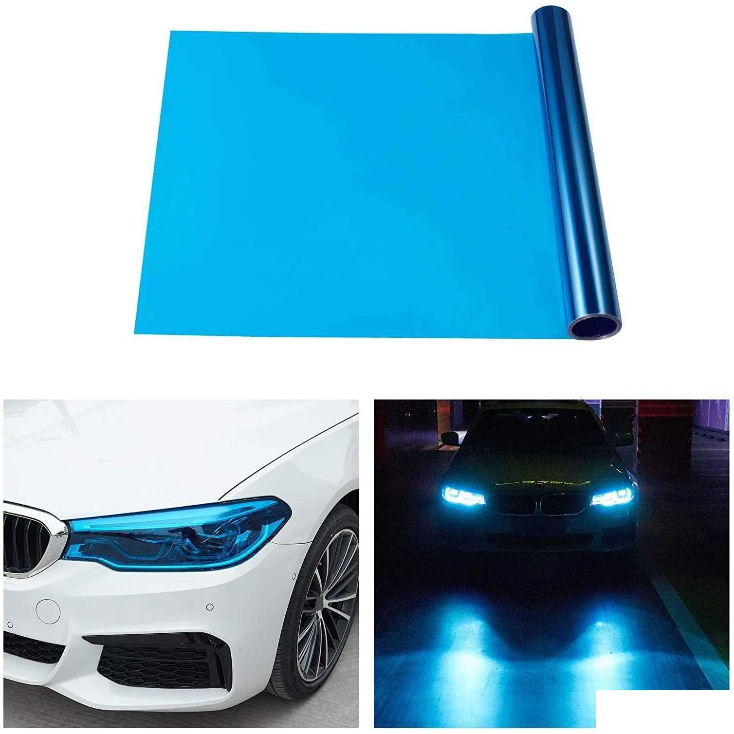  30x60cm car light headlight taillight tint vinyl film sticker sheet fog light rear lamp matt smoke film