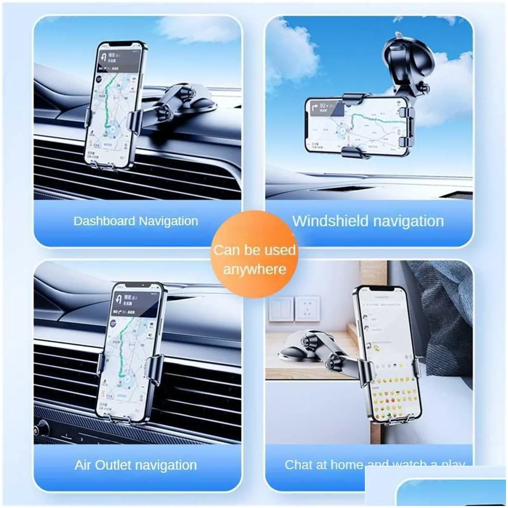  suction type mobile phone stand foldable mobile phone holder practical gps navigation holder car supplies gravity durable