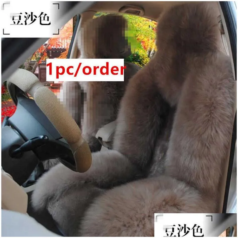 car seat covers car front seat cover fur car seat steering wheel cover pink wool winter  universal furry fluffy thick faux