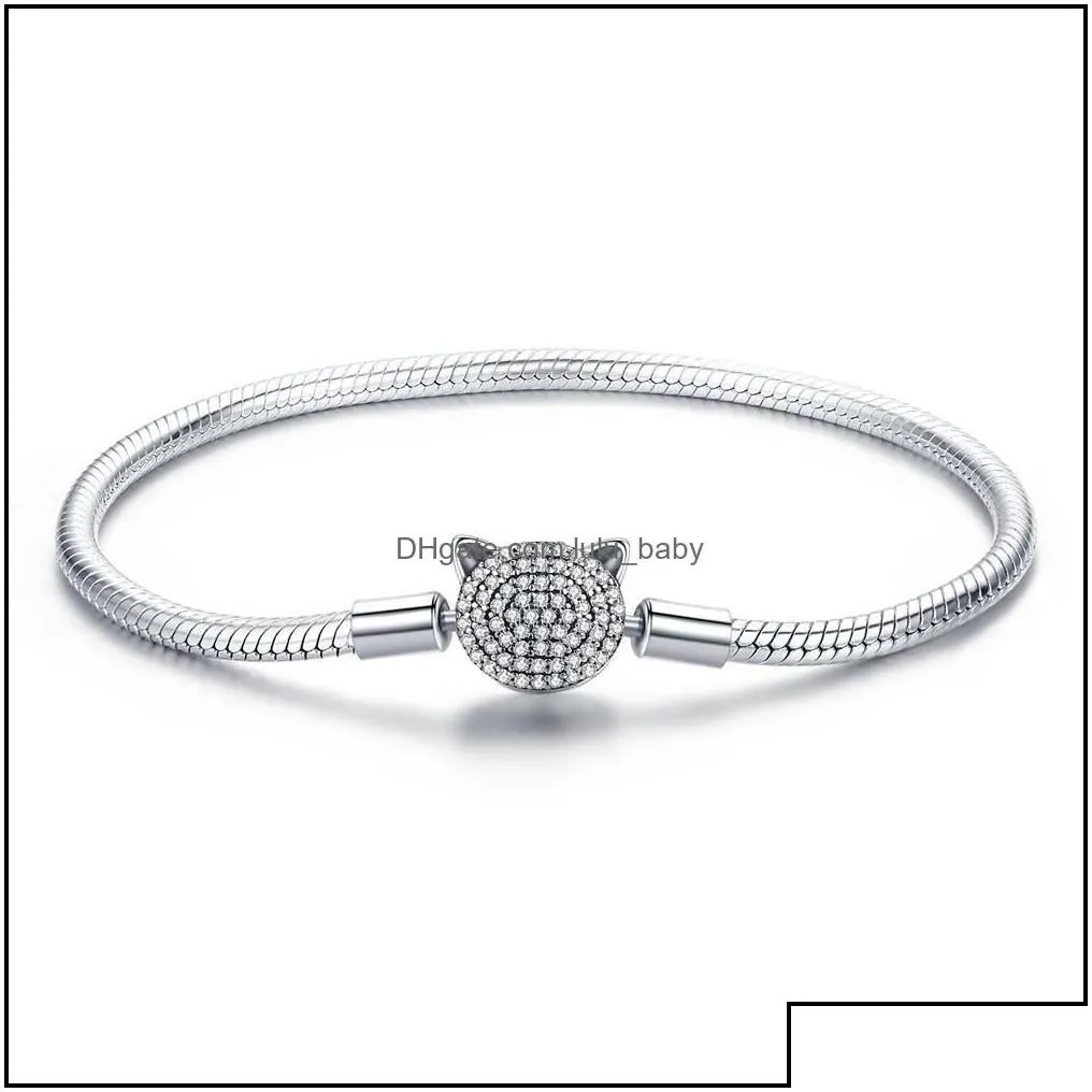 Link Chain Bracelets Jewelry Wostu Genuine 925 Sterling Sier Tree Of Life Charm Bracelet Bangle For Women Fit Original Brand Diy Beads