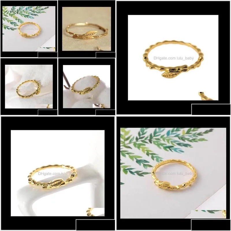 Novlty Friends Bohemian Boho Jewelry Tree Leaves Laurel Leaf Knuckle Toe Ring 18K Gold Cq419 Dli2J