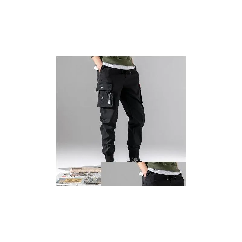 mens pants thin design men trousers jogging military cargo casual work track summer plus size joggers mens clothing yjj009