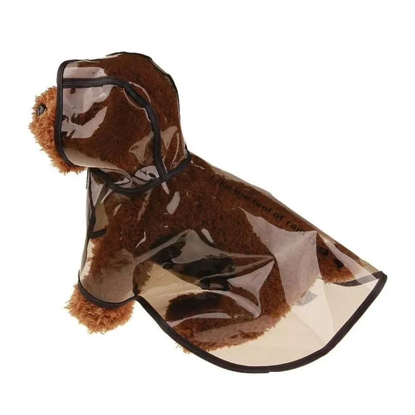 Dog Apparel Waterproof Pet Puppy Raincoat Outdoor Jacket Rainwear Cute Hooded Clothes