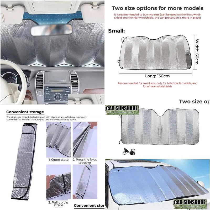  130x60cm car sun shade uv visiere protection curtain sunshade film windshield visor front windshield sunshade uv protection