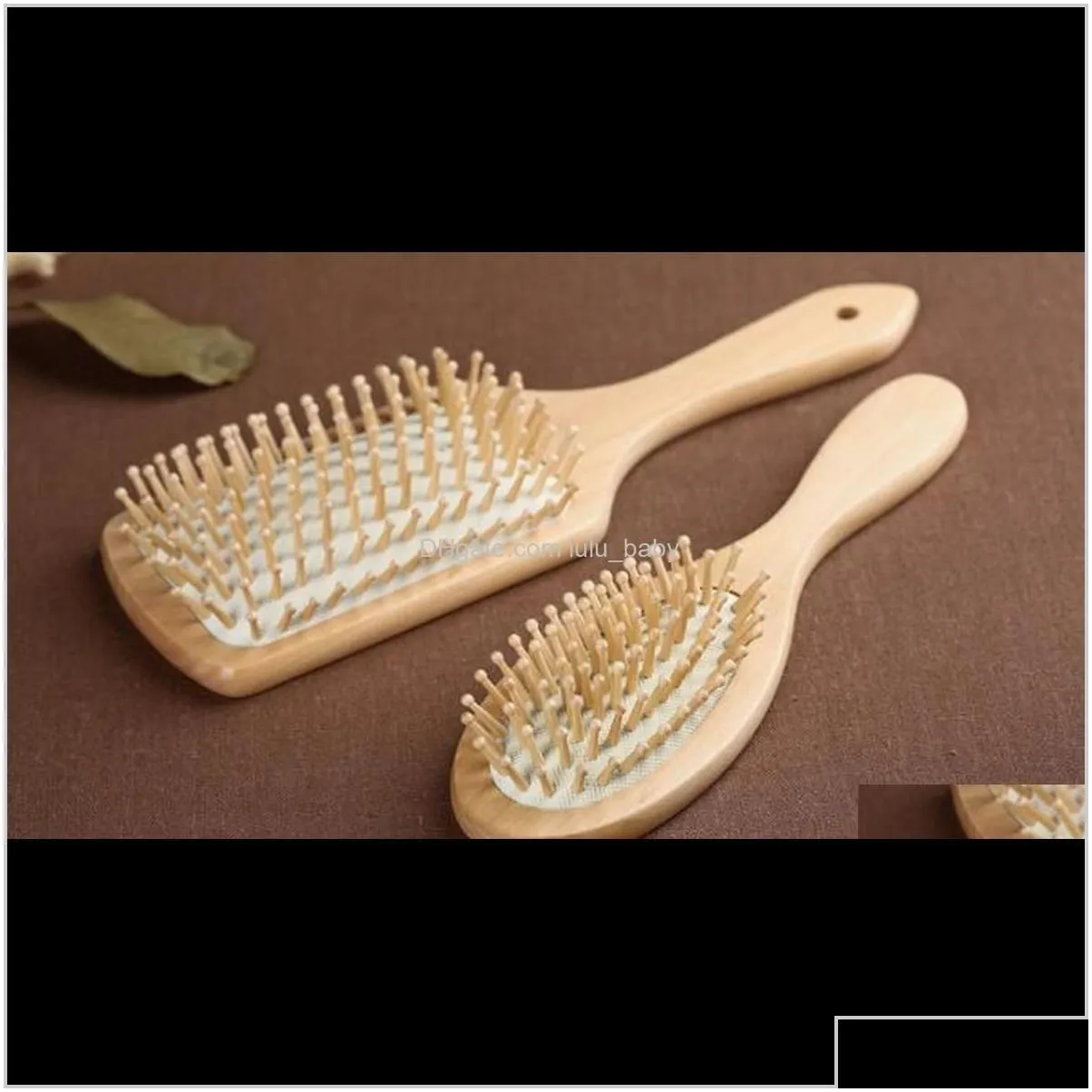 Wood Comb Professional Healthy Paddle Cushion Hair Loss Mas Brush Hairbrush Scalp Care Healthy Bamboo 3Wgdf Znkmf