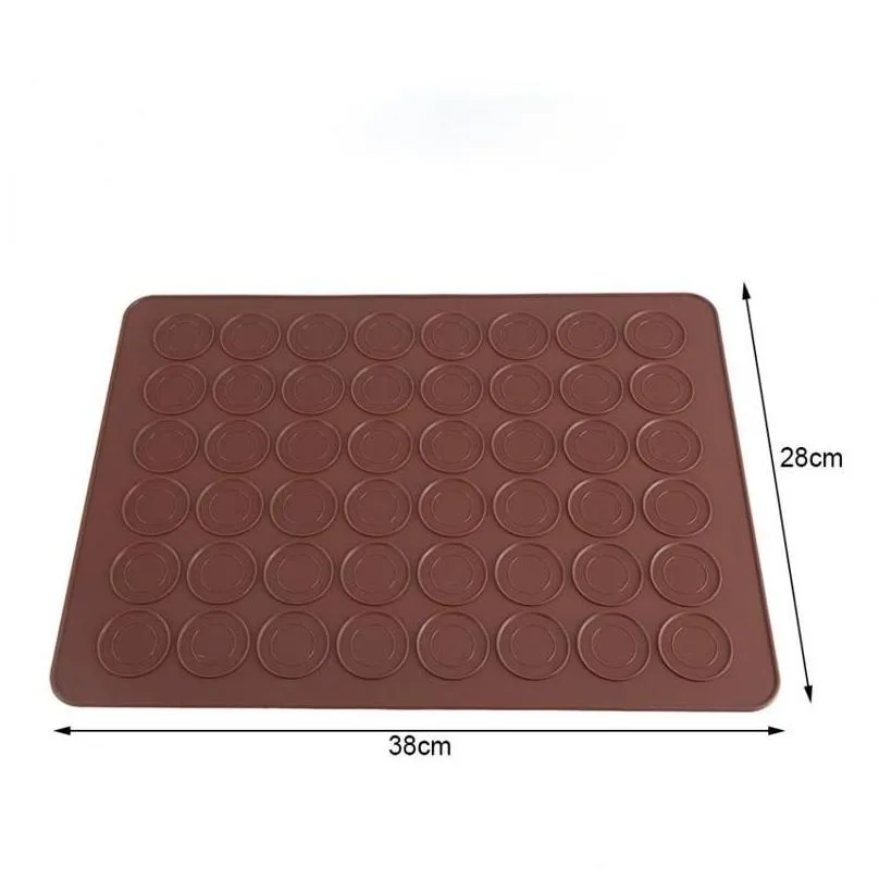 Baking Moulds 30/48 Holes Silicone Mat For Oven Macaron Non-Stick Cake Pad Bakeware Pastry Tools