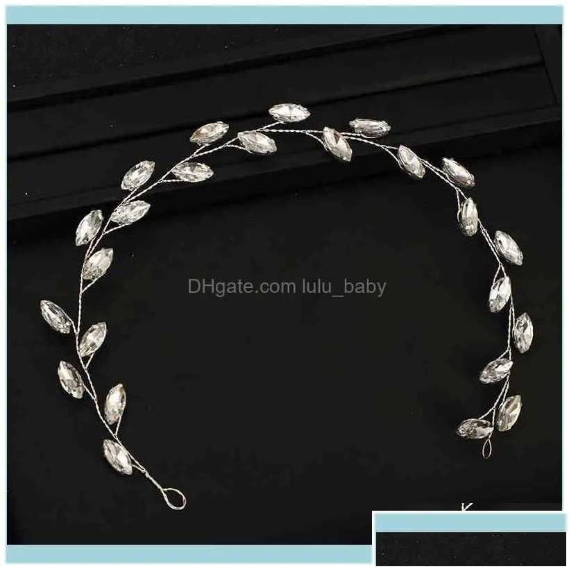 Jewelrysier Color Bridal Tiaras Headbands For Wedding Handmade Er Crystal Women Hair Jewelry Girls Headpiece Headdress Drop Delivery 2021