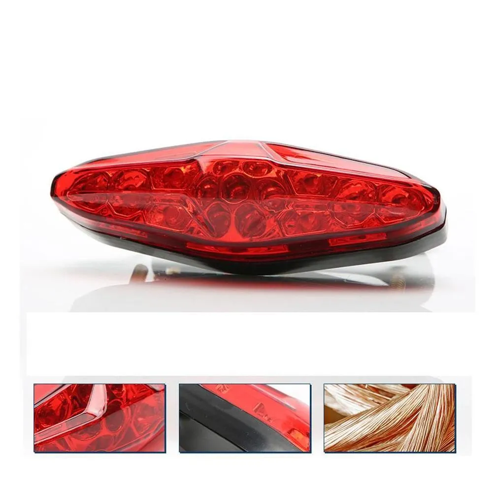 universal motorcycle tail lights rear braking lamp led 12v warning taillight running lights modified accessories