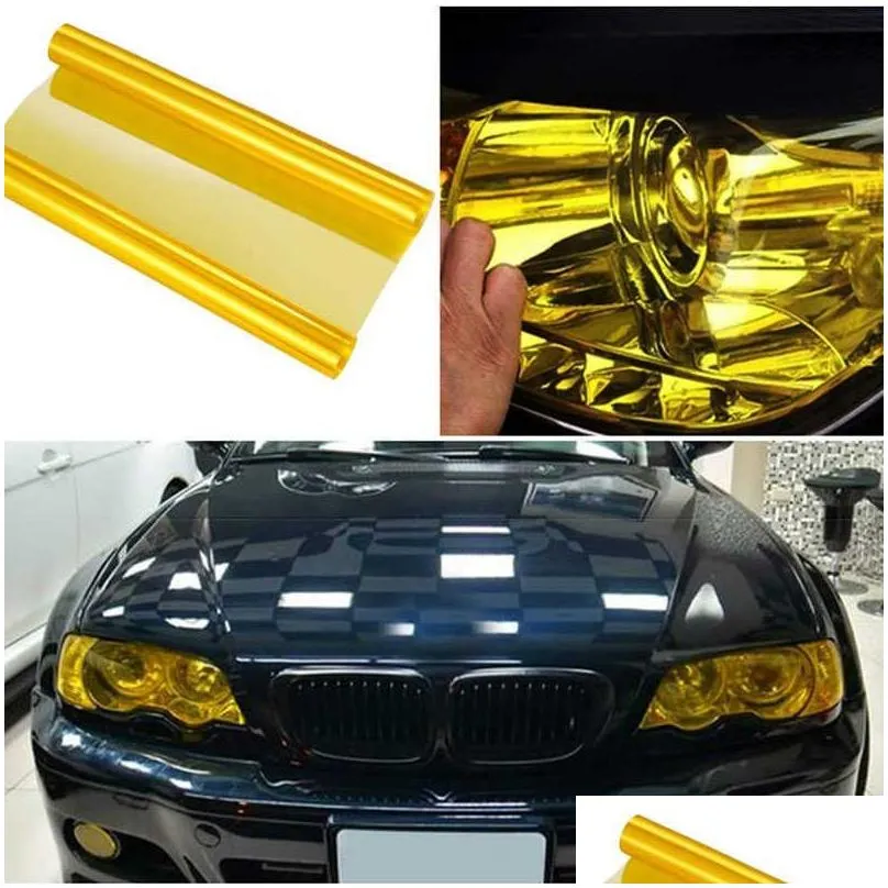  30x60cm car light headlight taillight tint vinyl film sticker sheet fog light rear lamp matt smoke film