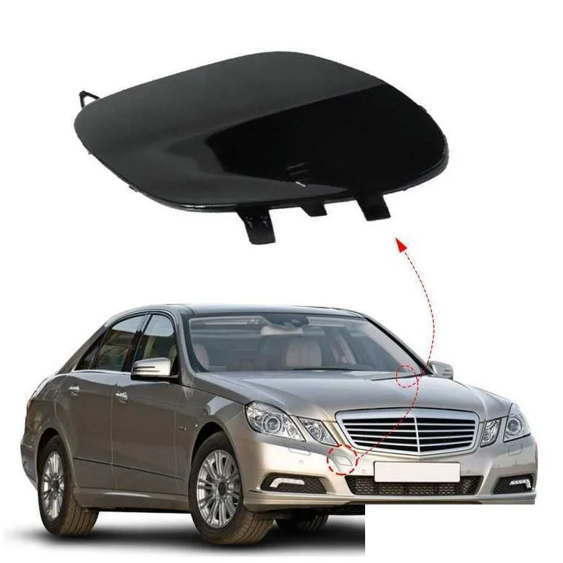  car bumper hook cover auto front bumper tow hook eye cap black replacement for mercedes benz c-class c300 c400 w205
