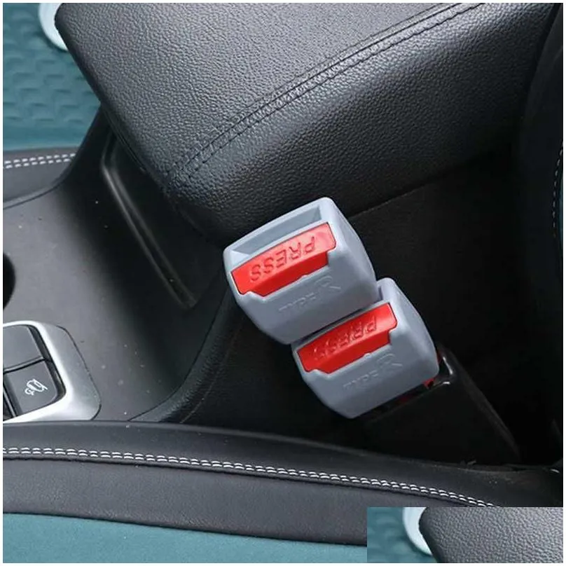 2 pcs 3 color car seat belt clip extender safety seatbelt lock buckle plug thick insert socket