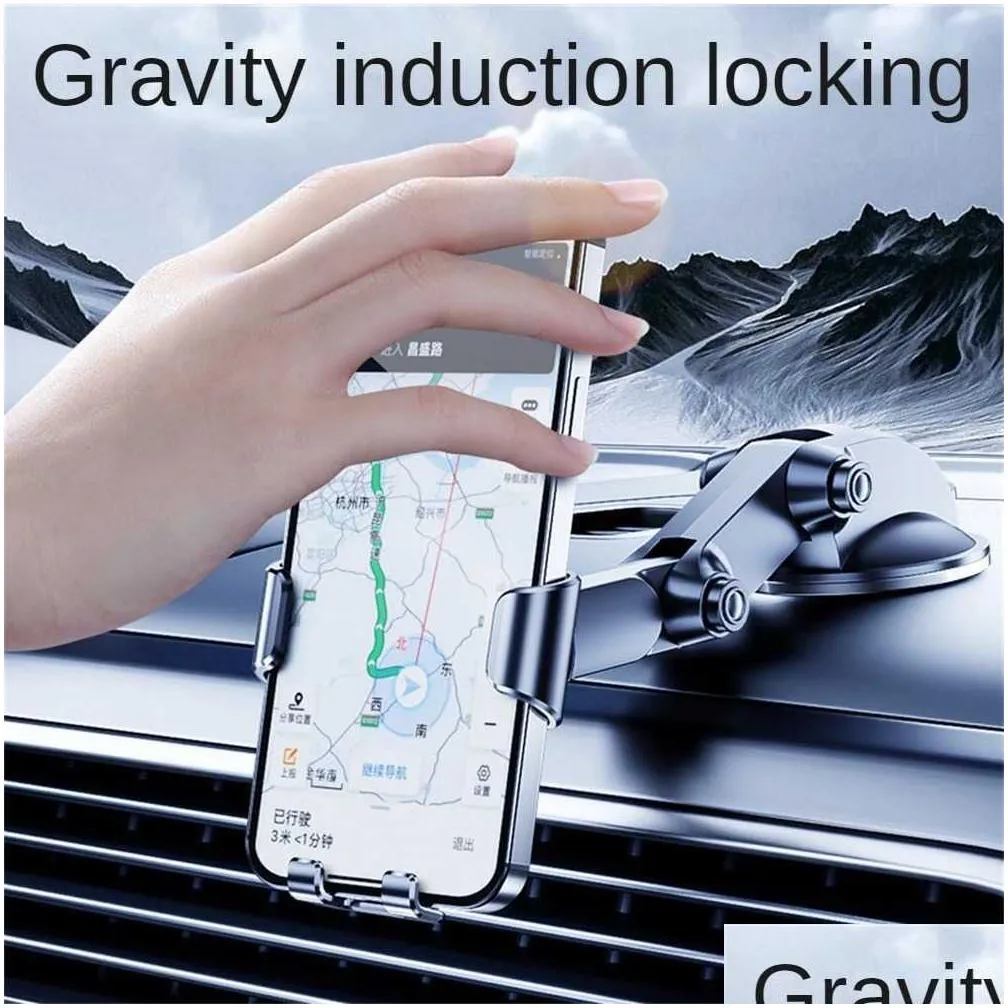  suction type mobile phone stand foldable mobile phone holder practical gps navigation holder car supplies gravity durable