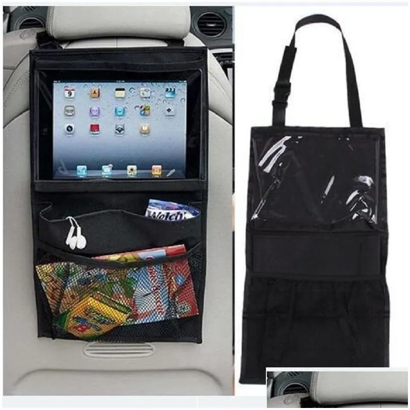 auto car seat organizer holder multi-pocket travel storage hanging tablet mummy bags baby car seat back bag for ipad hanging bag