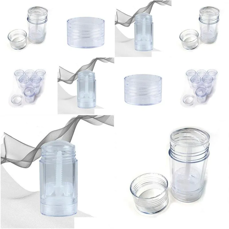 Storage Bottles & Jars 20pcs/lot 30ml AS Clear Transparency Bottom Filling Stick Deodorant Container Twist Up Tube 1oz