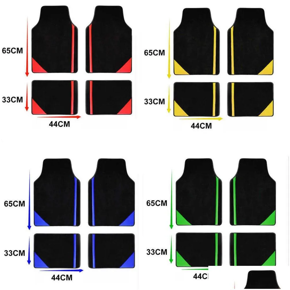 4pcs car floor mats for citroen universal c2 c3 c4 c5 c6 c8 ds3 ds4 ds5 ds7 c-elysee xsara bx c1 carpet mats auto accesories