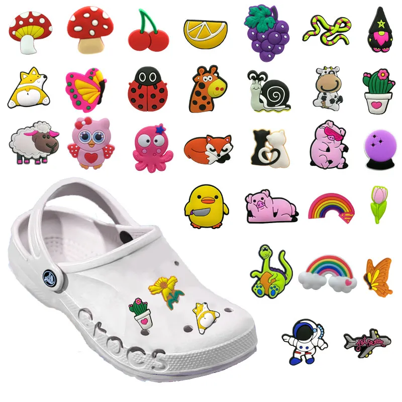1pc funny cartoon shoe charms buckles accessories fit jibz clog sandals clogs garden shoe decoration adults xmas party gifts shoe decorations aliexpress