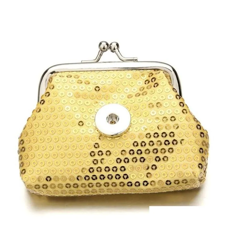 noosa chunks metal ginger 18mm snap buttons jewelry coin purses sequins small wallets pouch kids girl womens money bags hnq4f