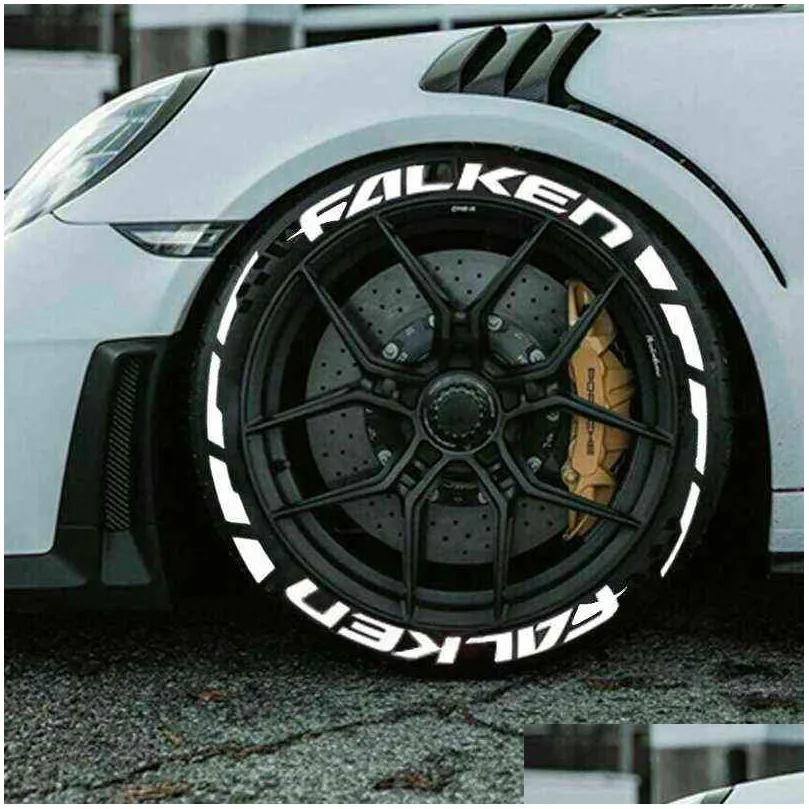 3d tire letters stickers car tyre stickers lettering wheel letters personalized universal waterproof and firm sticker. y220609