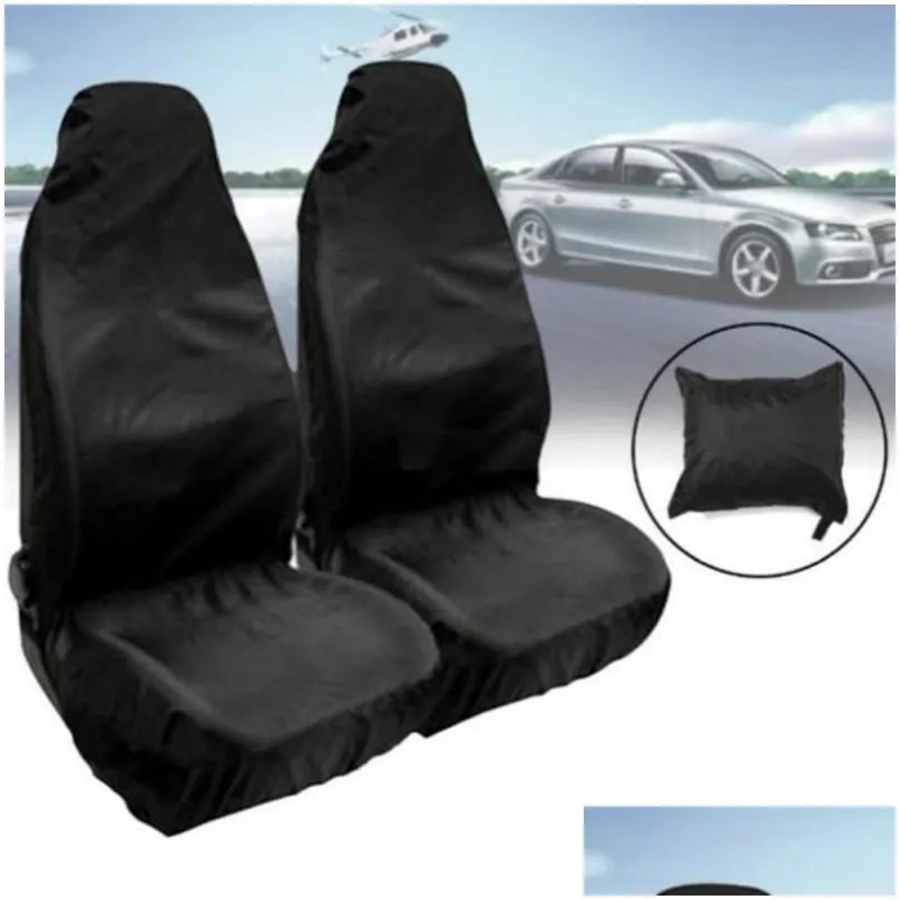 universal 2pcs car seat cover protector storage bag washable automovil foldable non-slip covers for repair accessories