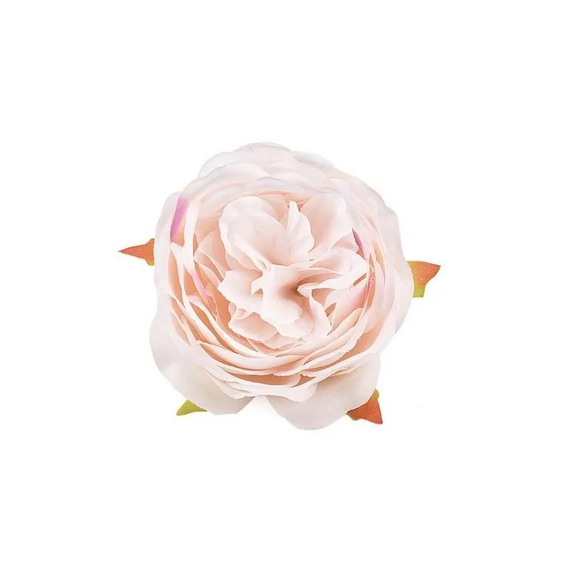 wholesale high-grade artificial peony white rose silk flower heads for wedding decoration diy wreath scrapbooking craft fake jllxup