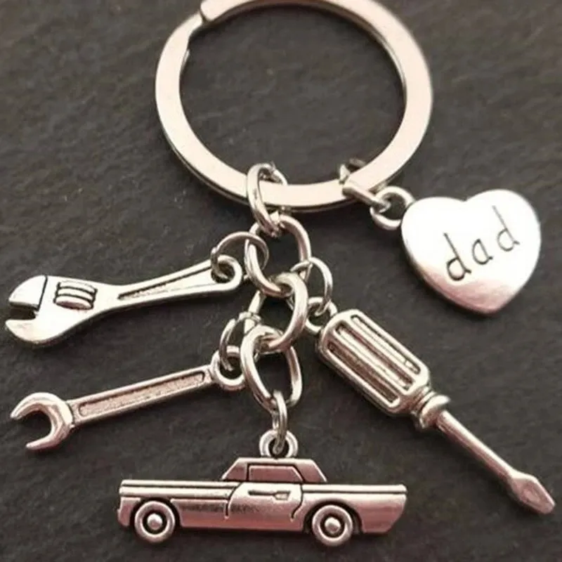 fashion i love dad car screwdriver wrench gadget key chain father 39s day gift keyring key chains