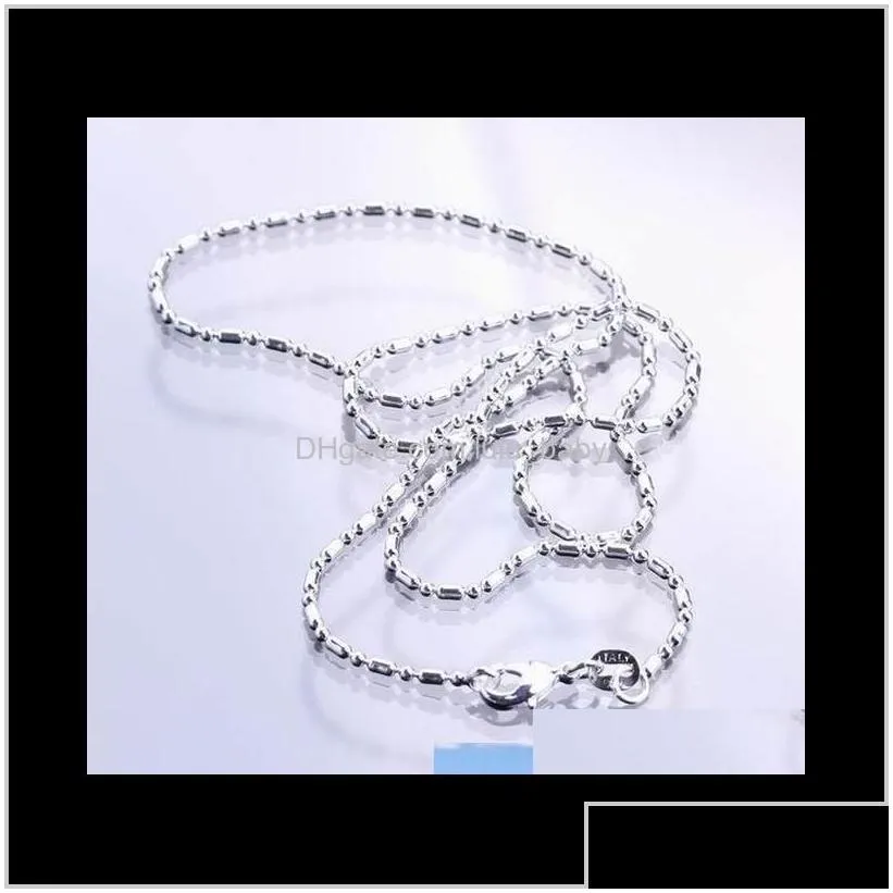 1630 Inch 925 Silver Plated Jewelry Necklace Link Chain With Lobster Clasp Fit Charm Pendants Sh3 Zlv6G Chains 7Brvu