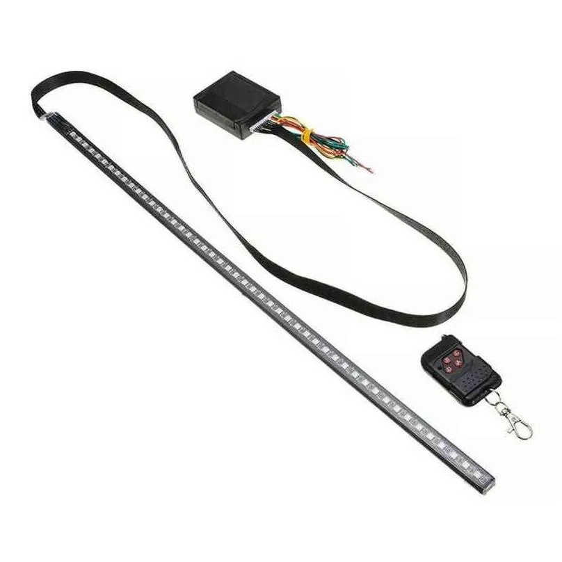 56cm rgb 48-led knight night rider led strip scanner lighting bars remote atmosphere decorative lamp warning signal light y220708