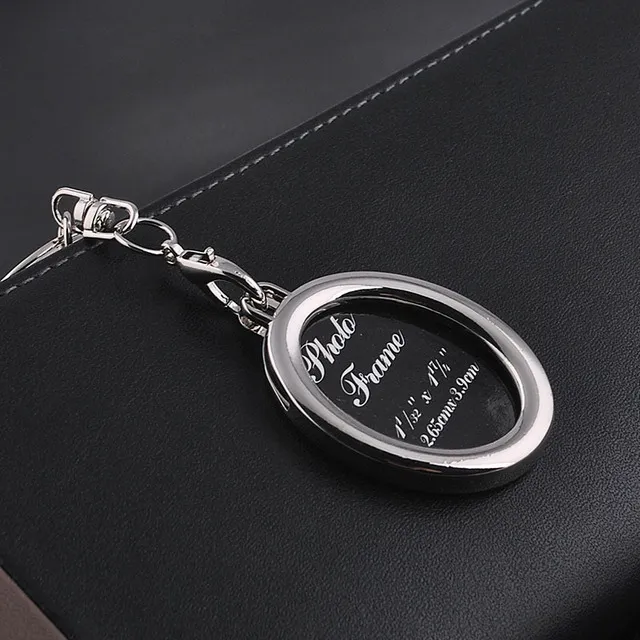 creative stainless steel photo frame keychain men and women sex heart keychain ladies accessories pendant jewelry gifts