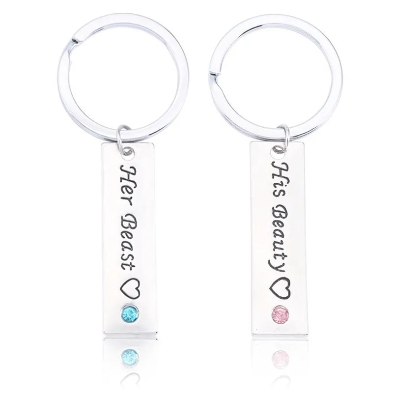 i love you couple keychain heart shaped love letters rabbit frog cups key chain animal heart key ring for lovers best friends key chains