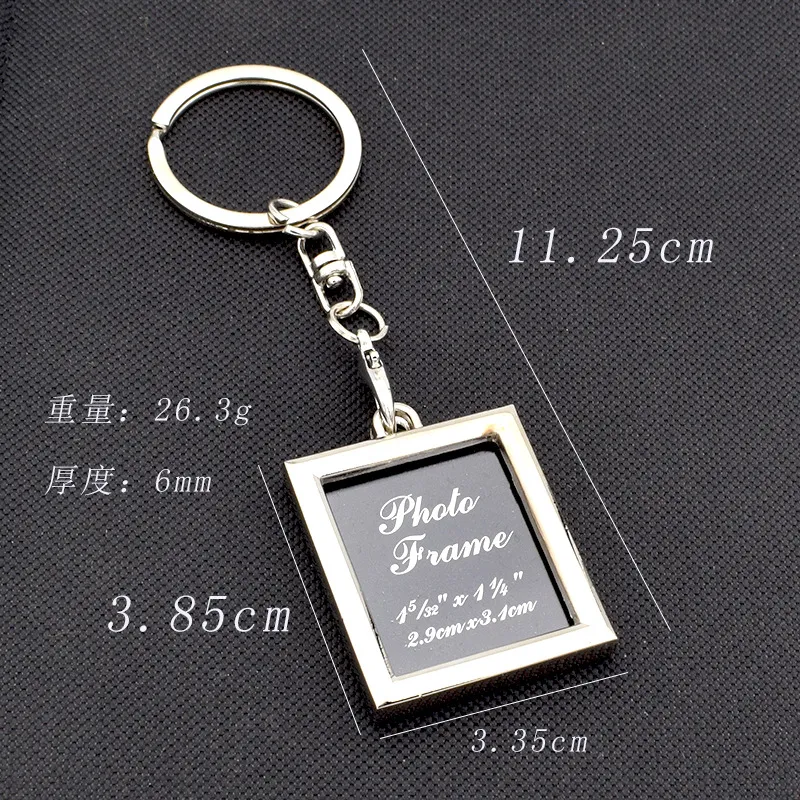 creative stainless steel photo frame keychain men and women sex heart keychain ladies accessories pendant jewelry gifts