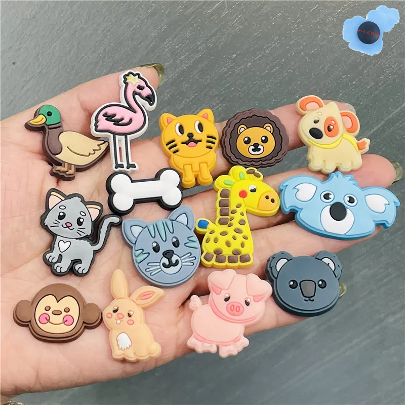 1pc cute cartoon character pvc shoe charms buckles decoration fit jibz clog clogs sandals ornaments kids xmas party gifts