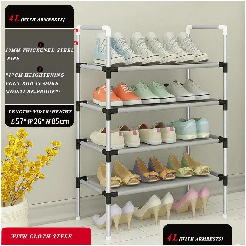 Clothing & Wardrobe Storage Multilayer Shoe Cabinet Easy To Install Shoes Shelf Organizer Space-saving Stand Holder Entryway Home Dorm