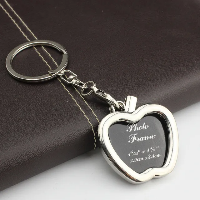 creative stainless steel photo frame keychain men and women sex heart keychain ladies accessories pendant jewelry gifts