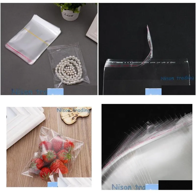 wholesale bag 30x40cm transparent opp bags-100pcs/lot retail clear self adhesive seal plastic reusable clothing packing pouch gift bag