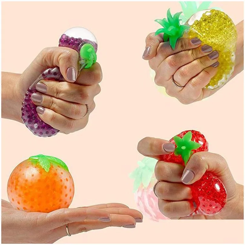 toy vent decompression fruit bead hand pinch play series of transparent beads