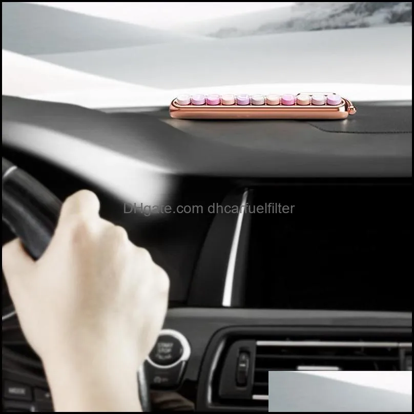 Interior Decorations Car Temporary Parking Number Card Plastic Luminous Hidden Auto Phone Plate For Ladies Car-styling