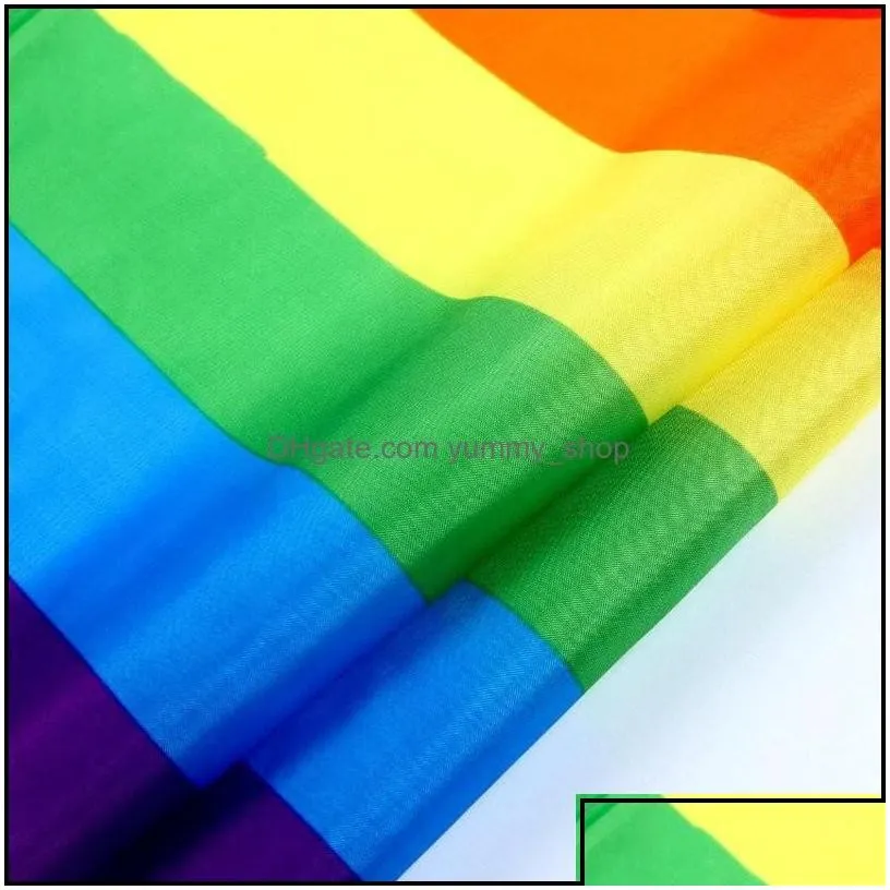 banner flags festive party supplies home garden lgbt gay pride small national flag 14x21cm rainbow hand car geminbow waving bisexual